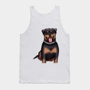 Cute Rottweiler Drawing Tank Top